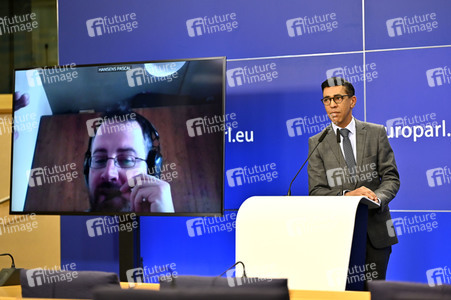 Pressekonferenz zur Kohäsionsaktion für Flüchtlinge in Europa im EU-Parlament in Brüssel