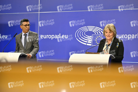 Pressekonferenz zur Kohäsionsaktion für Flüchtlinge in Europa im EU-Parlament in Brüssel