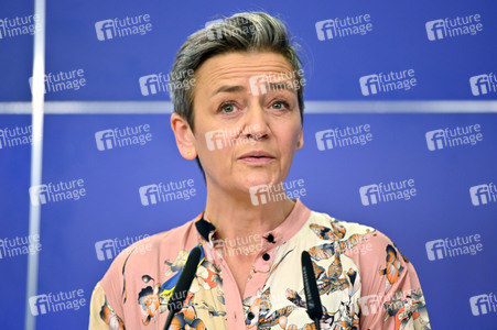 Pressekonferenz zum Gesetz über digitale Märkte im EU-Parlament in Brüssel