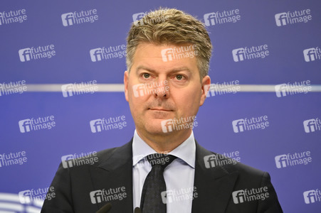 Pressekonferenz zum Gesetz über digitale Märkte im EU-Parlament in Brüssel