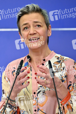 Pressekonferenz zum Gesetz über digitale Märkte im EU-Parlament in Brüssel