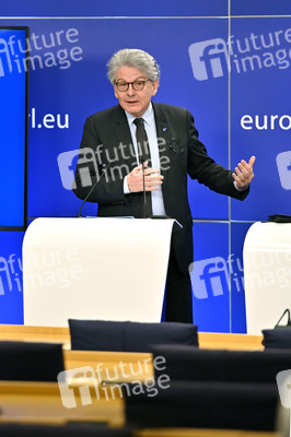 Pressekonferenz zum Gesetz über digitale Märkte im EU-Parlament in Brüssel