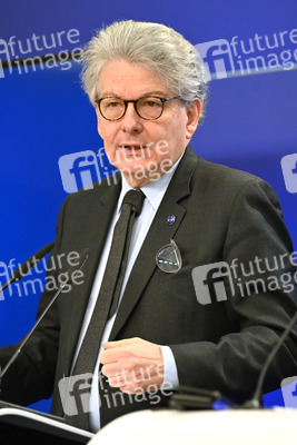 Pressekonferenz zum Gesetz über digitale Märkte im EU-Parlament in Brüssel