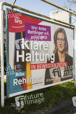 Wahlabend der Landtagswahl im Saarland in Saarbrücken