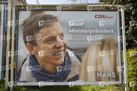 Wahlabend der Landtagswahl im Saarland in Saarbrücken