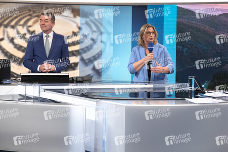 Wahlabend der Landtagswahl im Saarland in Saarbrücken