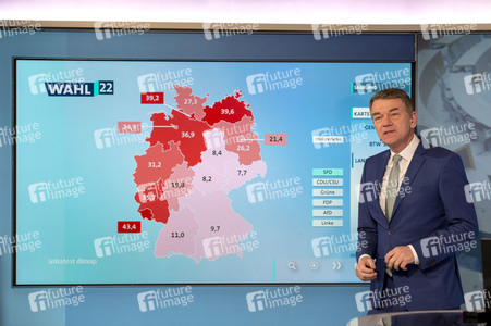 Wahlabend der Landtagswahl im Saarland in Saarbrücken