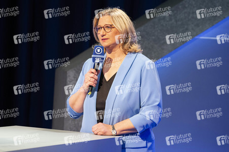 Wahlabend der Landtagswahl im Saarland in Saarbrücken