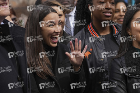 Wahlkampfveranstaltung von Alexandria Ocasio-Cortez in New York