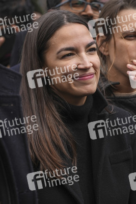 Wahlkampfveranstaltung von Alexandria Ocasio-Cortez in New York
