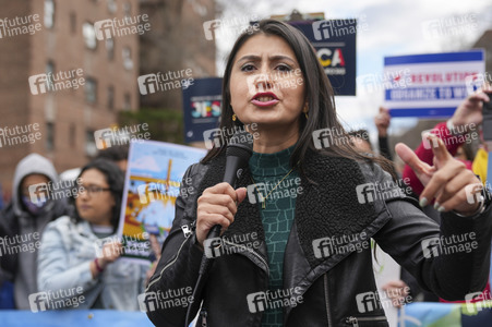 Wahlkampfveranstaltung von Alexandria Ocasio-Cortez in New York