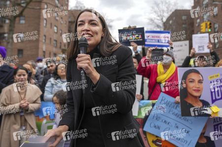 Wahlkampfveranstaltung von Alexandria Ocasio-Cortez in New York