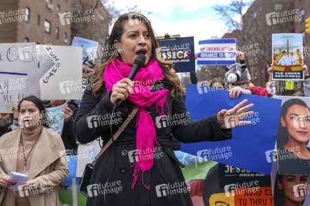 Wahlkampfveranstaltung von Alexandria Ocasio-Cortez in New York