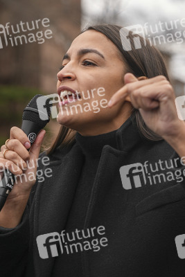 Wahlkampfveranstaltung von Alexandria Ocasio-Cortez in New York