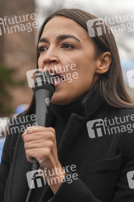 Wahlkampfveranstaltung von Alexandria Ocasio-Cortez in New York