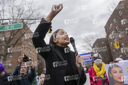 Wahlkampfveranstaltung von Alexandria Ocasio-Cortez in New York