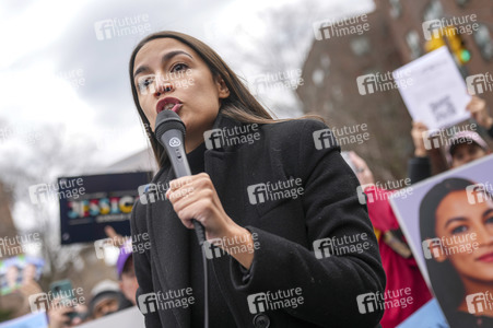 Wahlkampfveranstaltung von Alexandria Ocasio-Cortez in New York