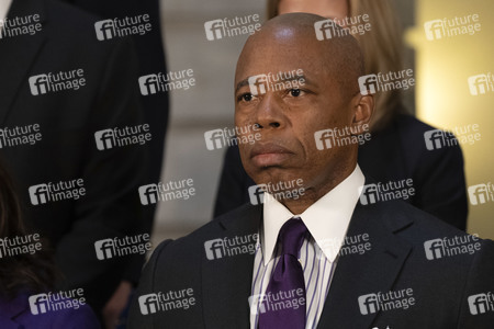 Pressekonferenz mit Eric Adams zur Obdachlosigkeit in New York
