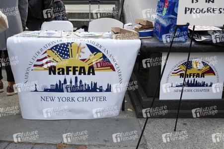Demonstration von Filipino-Amerikanern in New York