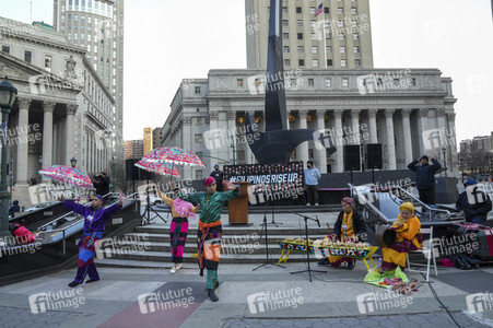 Demonstration von Filipino-Amerikanern in New York