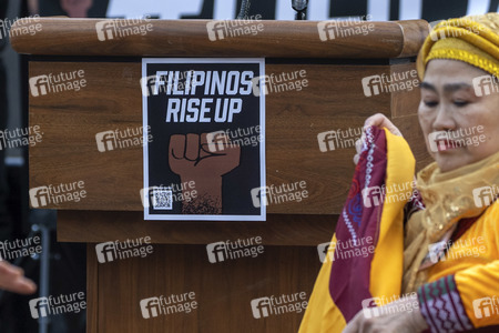 Demonstration von Filipino-Amerikanern in New York