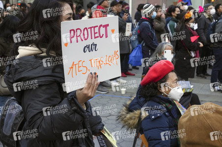 Demonstration von Filipino-Amerikanern in New York
