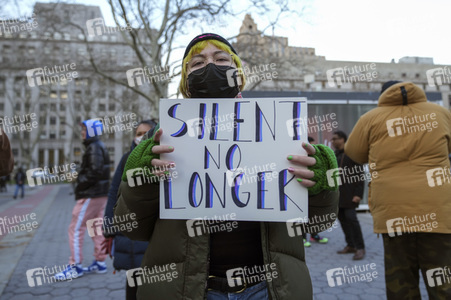Demonstration von Filipino-Amerikanern in New York