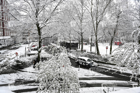 Wintereinbruch in Hamburg