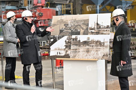 Olaf Scholz besucht die FWH Stahlguss GmbH in Mülheim an der Ruhr