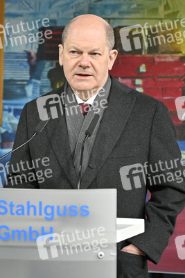 Olaf Scholz besucht die FWH Stahlguss GmbH in Mülheim an der Ruhr