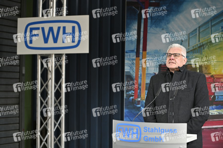 Olaf Scholz besucht die FWH Stahlguss GmbH in Mülheim an der Ruhr