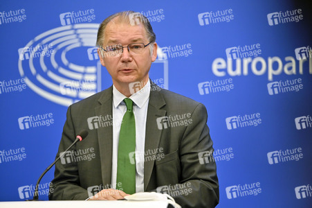 Pressebriefing der Fraktion Grüne/EFA im EU-Parlament in Straßburg