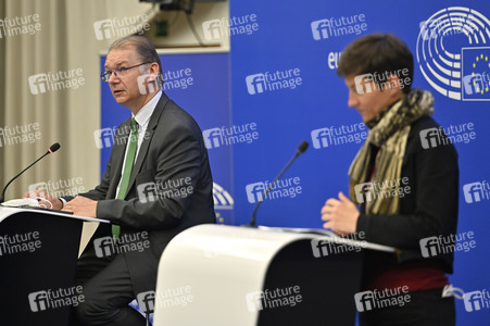 Pressebriefing der Fraktion Grüne/EFA im EU-Parlament in Straßburg