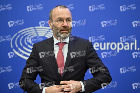 Pressebriefing der Fraktion EVP im EU-Parlament in Straßburg