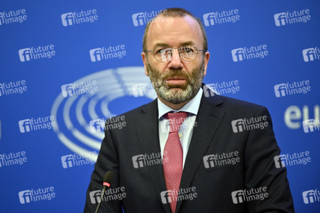 Pressebriefing der Fraktion EVP im EU-Parlament in Straßburg