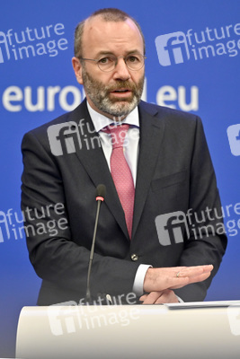 Pressebriefing der Fraktion EVP im EU-Parlament in Straßburg