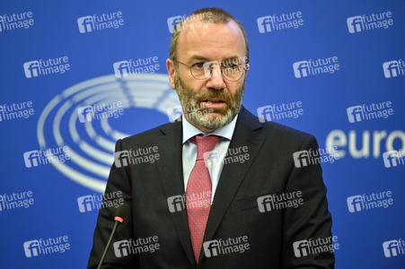 Pressebriefing der Fraktion EVP im EU-Parlament in Straßburg
