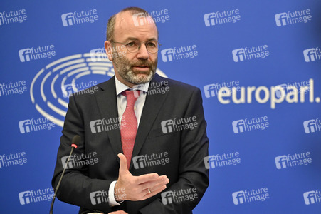 Pressebriefing der Fraktion EVP im EU-Parlament in Straßburg