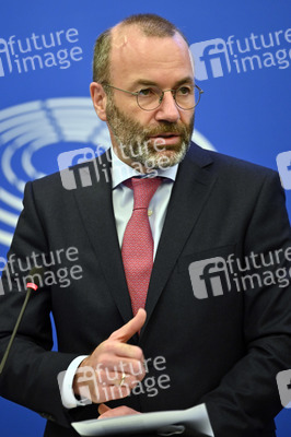 Pressebriefing der Fraktion EVP im EU-Parlament in Straßburg