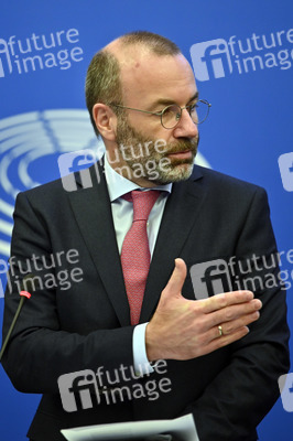 Pressebriefing der Fraktion EVP im EU-Parlament in Straßburg