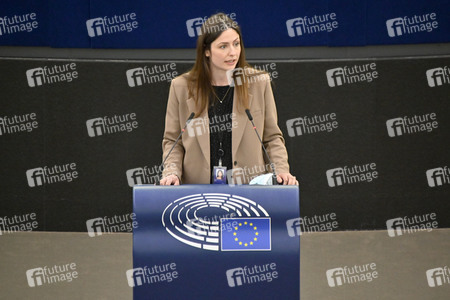 Plenartagung zum Bericht des Weltklimarats im EU-Parlament in Straßburg