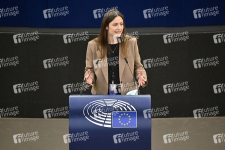 Plenartagung zum Bericht des Weltklimarats im EU-Parlament in Straßburg