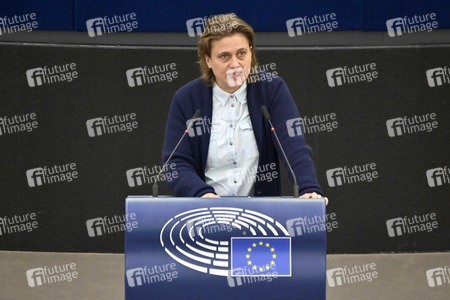 Plenartagung zum Bericht des Weltklimarats im EU-Parlament in Straßburg