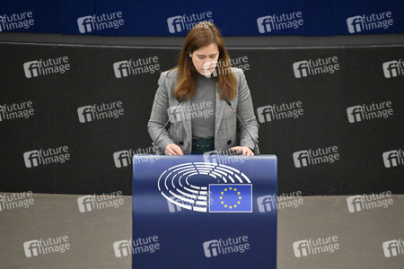 Plenartagung zum Bericht des Weltklimarats im EU-Parlament in Straßburg