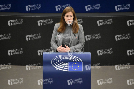 Plenartagung zum Bericht des Weltklimarats im EU-Parlament in Straßburg