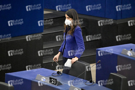 Plenartagung zum Bericht des Weltklimarats im EU-Parlament in Straßburg