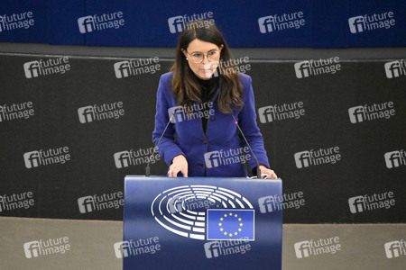 Plenartagung zum Bericht des Weltklimarats im EU-Parlament in Straßburg