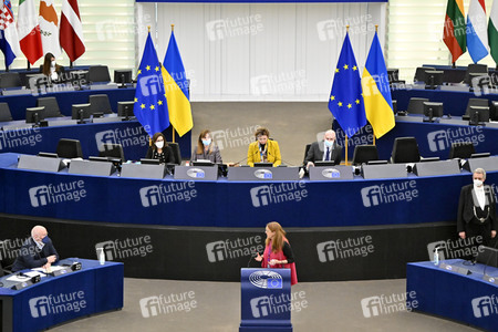 Plenartagung zum Bericht des Weltklimarats im EU-Parlament in Straßburg