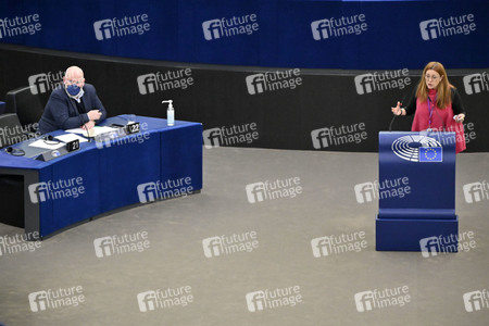 Plenartagung zum Bericht des Weltklimarats im EU-Parlament in Straßburg