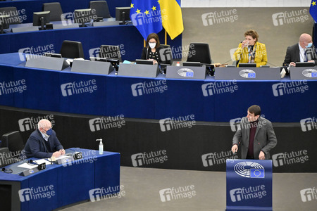 Plenartagung zum Bericht des Weltklimarats im EU-Parlament in Straßburg